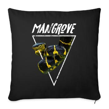 Serpent de mangrove Gardien de serpent venimeux - Housse de coussin décorative 45 x 45 cm - noir - Devant