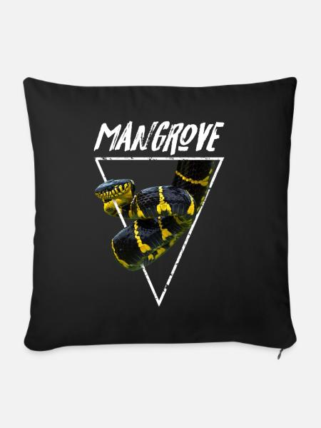 Mangrovenschlangen-Gift-Schlangenpfleger - Sofakissenbezug 45 x 45 cm - Schwarz