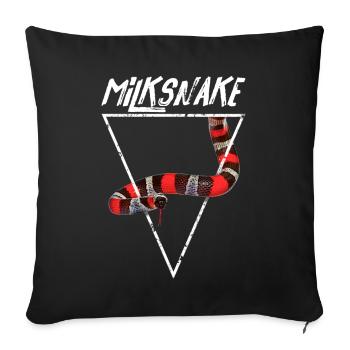 Propriétaire de Pueblan Milk Snake - Housse de coussin décorative 45 x 45 cm - noir - Devant