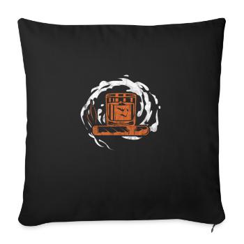 Zigarre Whiskey - Sofakissenbezug 45 x 45 cm - Schwarz - Vorne