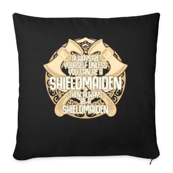 Schildmaid Viking Nordic Berserker - Sofakissenbezug 45 x 45 cm - Schwarz - Vorne