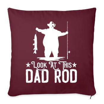 Fishing Daddy - Sofa pillowcase 17,3'' x 17,3'' (45 x 45 cm) - burgundy - Front