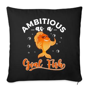 Poisson rouge - Housse de coussin décorative 45 x 45 cm - noir - Devant