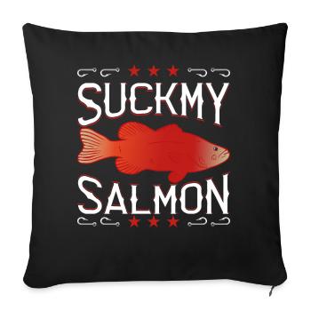 Sockeye Salmon's Pun - Sofa pillowcase 17,3'' x 17,3'' (45 x 45 cm) - black - Front