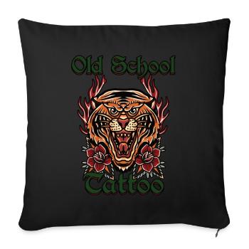 Tiger Tattoo - Sofa pillowcase 17,3'' x 17,3'' (45 x 45 cm) - black - Front