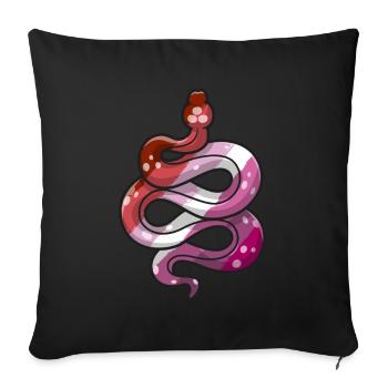 Lesbian Pride Stuff Snake Flag Colors LGBT - Sofa pillowcase 17,3'' x 17,3'' (45 x 45 cm) - black - Front