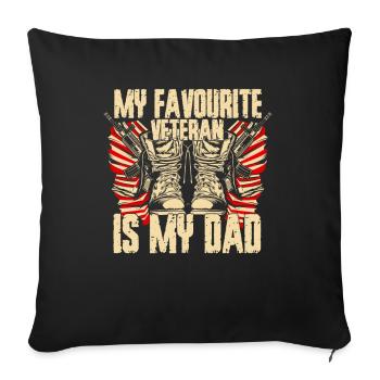 Mein Lieblingsveteran Ist Mein Vater Militär - Sofakissenbezug 45 x 45 cm - Schwarz - Vorne