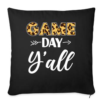 Volleyball Player Team Leopard - Sofa pillowcase 17,3'' x 17,3'' (45 x 45 cm) - black - Front