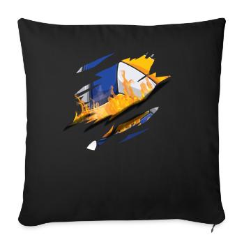 Volleyball Player Team Scratch - Sofakissenbezug 45 x 45 cm - Schwarz - Vorne