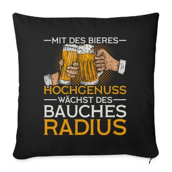 Vintage Bier Geschenk Biertrinker Bierliebhaber - Sofakissenbezug 45 x 45 cm - Schwarz - Vorne