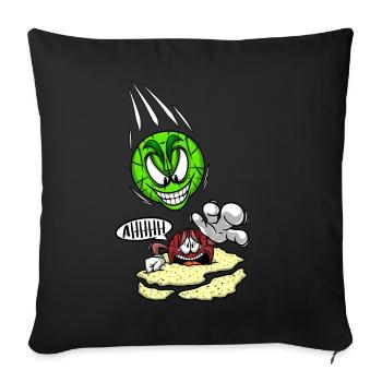 Boccia Set Boccia Player Flying Bocce Boccia - Sofa pillowcase 17,3'' x 17,3'' (45 x 45 cm) - black - Front