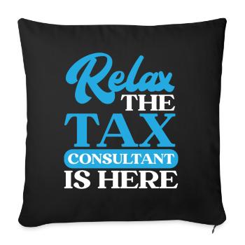 Relax the tax advisor is here CPA - Sofa pillowcase 17,3'' x 17,3'' (45 x 45 cm) - black - Front