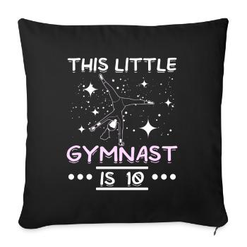 Ce petit gymnaste a 10 ans - Housse de coussin décorative 45 x 45 cm - noir - Devant