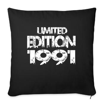 Limited Edition 1991 - Sofa pillowcase 17,3'' x 17,3'' (45 x 45 cm) - black - Front