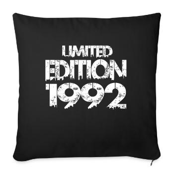 Limited Edition 1992 - Sofa pillowcase 17,3'' x 17,3'' (45 x 45 cm) - black - Front