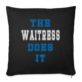 The Service does it Service Gift - Sofa pillowcase 17,3'' x 17,3'' (45 x 45 cm) - black - Front