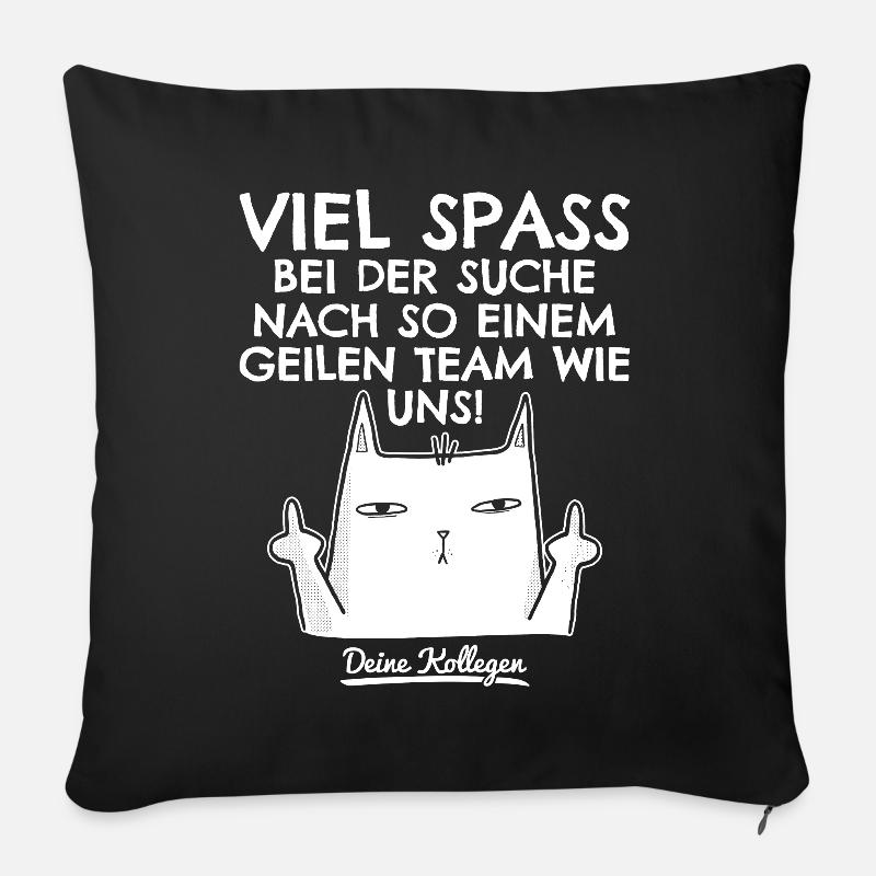 Jobwechsel Neuer Job Abschied Abschiedsgeschenk - Sofakissenbezug 45 x 45 cm - Schwarz