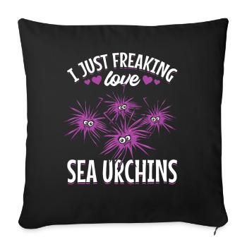 Je panique comme des oursins - Housse de coussin décorative 45 x 45 cm - noir - Devant