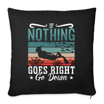 Apnoe Freitaucher Tauchen Freitauchen Geschenk - Sofakissenbezug 45 x 45 cm - Schwarz - Vorne
