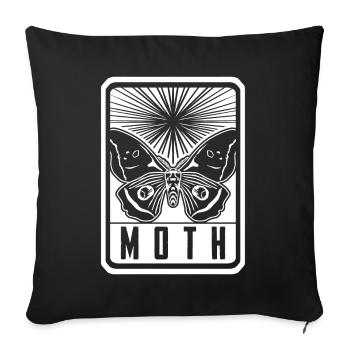 Moth Motten Tarot Occult Motte Goth - Sofakissenbezug 45 x 45 cm - Schwarz - Vorne