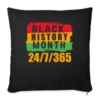 Black History Month Black History American - Sofa pillowcase 17,3'' x 17,3'' (45 x 45 cm) - black - Front