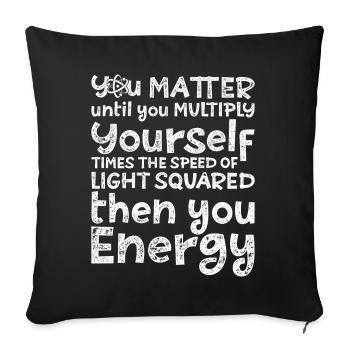 Vintage You Matter Until You Multiply - Sofa pillowcase 17,3'' x 17,3'' (45 x 45 cm) - black - Front