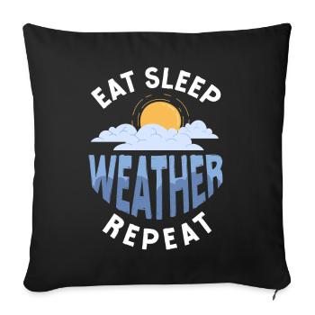 Meteorologist Weather Forecast - Sofa pillowcase 17,3'' x 17,3'' (45 x 45 cm) - black - Front