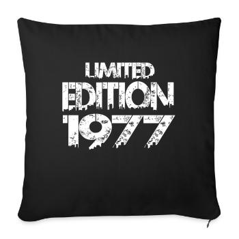 Limited Edition 1977 - Sofa pillowcase 17,3'' x 17,3'' (45 x 45 cm) - black - Front