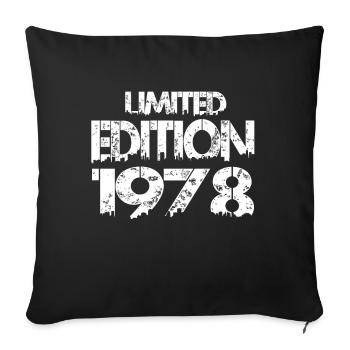 Limited Edition 1978 - Sofa pillowcase 17,3'' x 17,3'' (45 x 45 cm) - black - Front