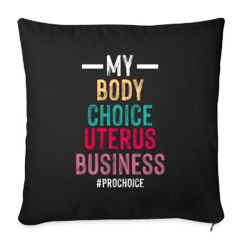 My Body Choice Uterus Store - Sofa pillowcase 17,3'' x 17,3'' (45 x 45 cm) - black - Front