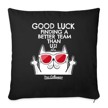Job change New job Farewell Farewell gift - Sofa pillowcase 17,3'' x 17,3'' (45 x 45 cm) - black - Front