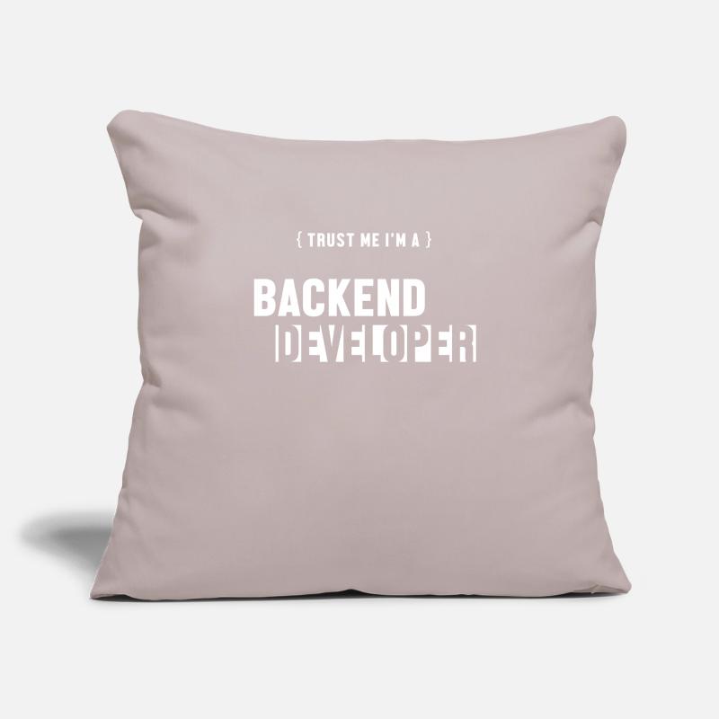 Trust Me I'm Backend Developer Coder Programmer Housse de coussin décorative 45 x 45 cm