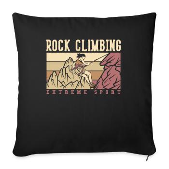 Rock Climbing Extreme Sport Escalade de vitesse - Housse de coussin décorative 45 x 45 cm - noir - Devant