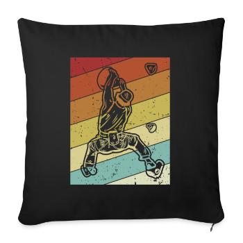 Bouldering Sport Free Indoor Speed Climber - Sofa pillowcase 17,3'' x 17,3'' (45 x 45 cm) - black - Front