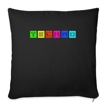 Techno - Sofakissenbezug 45 x 45 cm - Schwarz - Vorne