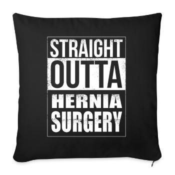 Hernia Surgery Recover Rate - Sofa pillowcase 17,3'' x 17,3'' (45 x 45 cm) - black - Front