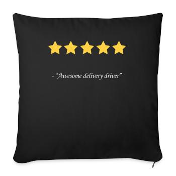 Chauffeur-livreur Funny Stars Citation - Housse de coussin décorative 45 x 45 cm - noir - Devant