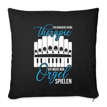 Organ Therapy Church Music Organ Players Organs - Sofa pillowcase 17,3'' x 17,3'' (45 x 45 cm) - black - Front