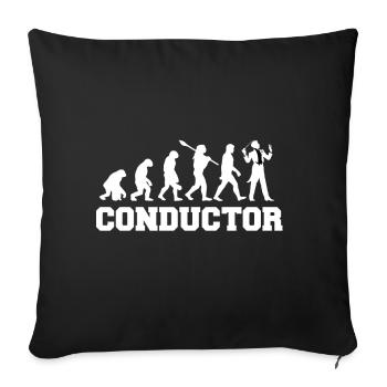 Conductor Evolution Orchestra Concert Music - Sofa pillowcase 17,3'' x 17,3'' (45 x 45 cm) - black - Front