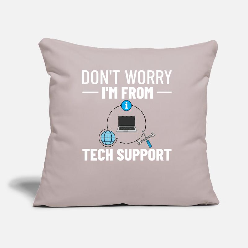 Tech Support IT Technical Assistance Helpdesk Sofa pillowcase 17,3'' x 17,3'' (45 x 45 cm)