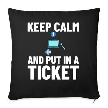 Support technique Assistance technique informatique Helpdesk - Housse de coussin décorative 45 x 45 cm - noir - Devant