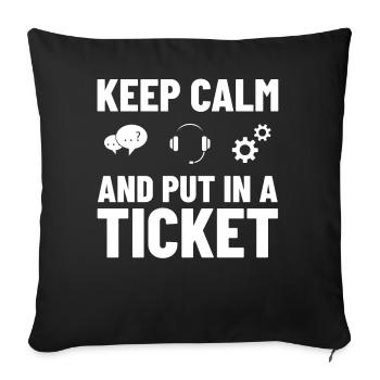 Support technique Assistance technique informatique Helpdesk - Housse de coussin décorative 45 x 45 cm - noir - Devant