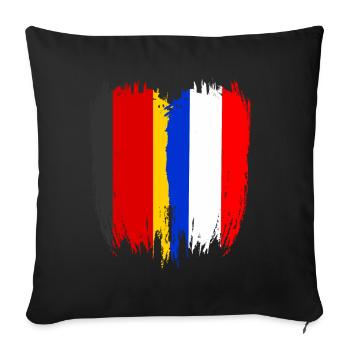 Germany Flag Netherlands - Sofa pillowcase 17,3'' x 17,3'' (45 x 45 cm) - black - Front