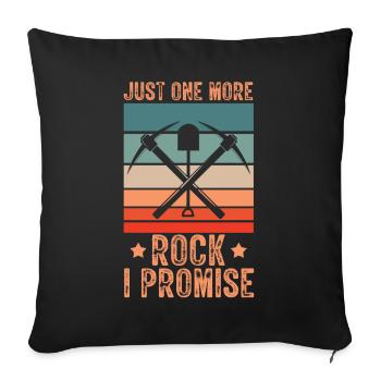 Only one rock archaeologist artifact left - Sofa pillowcase 17,3'' x 17,3'' (45 x 45 cm) - black - Front
