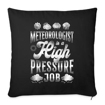 Météorologue Prévisions météorologiques - Housse de coussin décorative 45 x 45 cm - noir - Devant