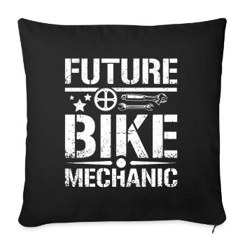 Futur mécanicien de vélo - Housse de coussin décorative 45 x 45 cm - noir - Devant