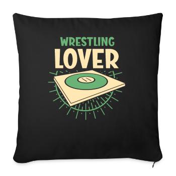 Ringen Liebhaber Ringkampf Wrestler Ringer - Sofakissenbezug 45 x 45 cm - Schwarz - Vorne