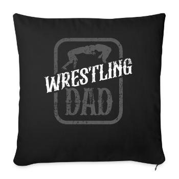 Wrestling Papa Wrestler Wrestling Wrestling Wrestling - Sofa pillowcase 17,3'' x 17,3'' (45 x 45 cm) - black - Front