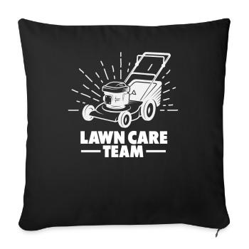 Lawn Care Team Lawn Mowing Lawn Mower - Sofa pillowcase 17,3'' x 17,3'' (45 x 45 cm) - black - Front