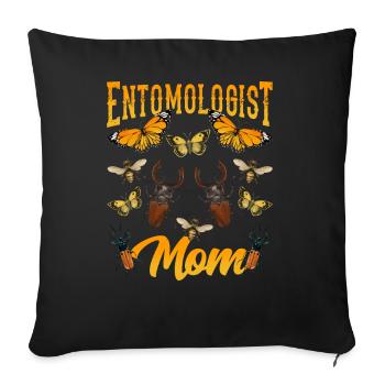 Entomologiste Mama Entomologiste Insectes Entomologie - Housse de coussin décorative 45 x 45 cm - noir - Devant